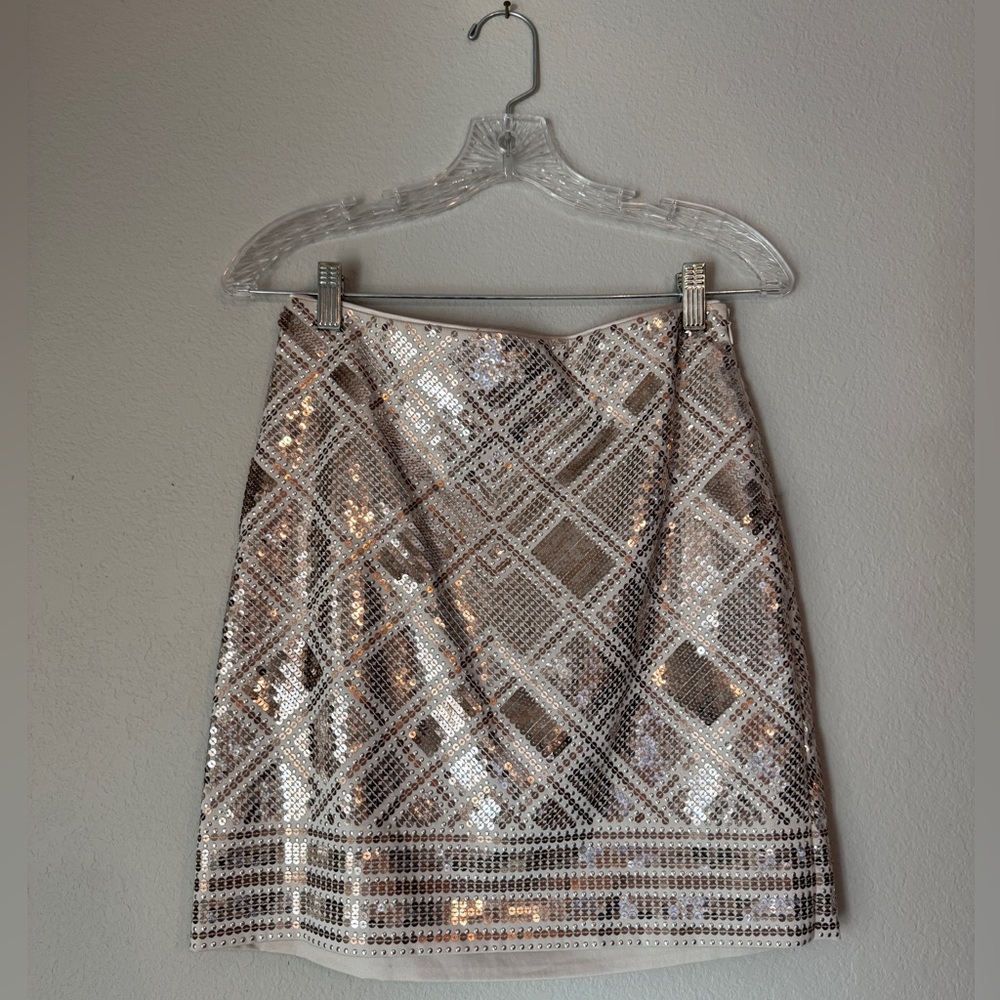 White House Black Market - Sequined Mini Skirt - Size 0